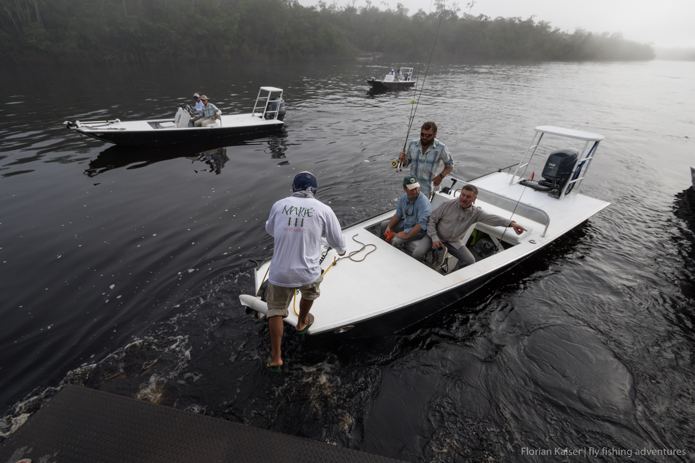 skiffs fly fishing Amazon